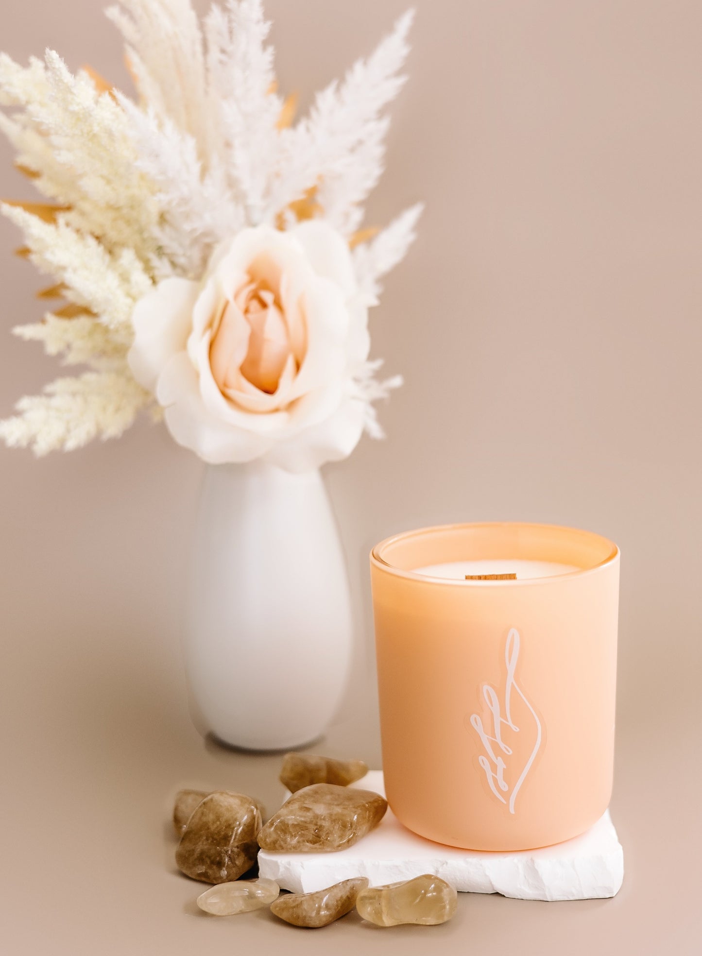 Optimism | Citrine Crystal Infused Candle